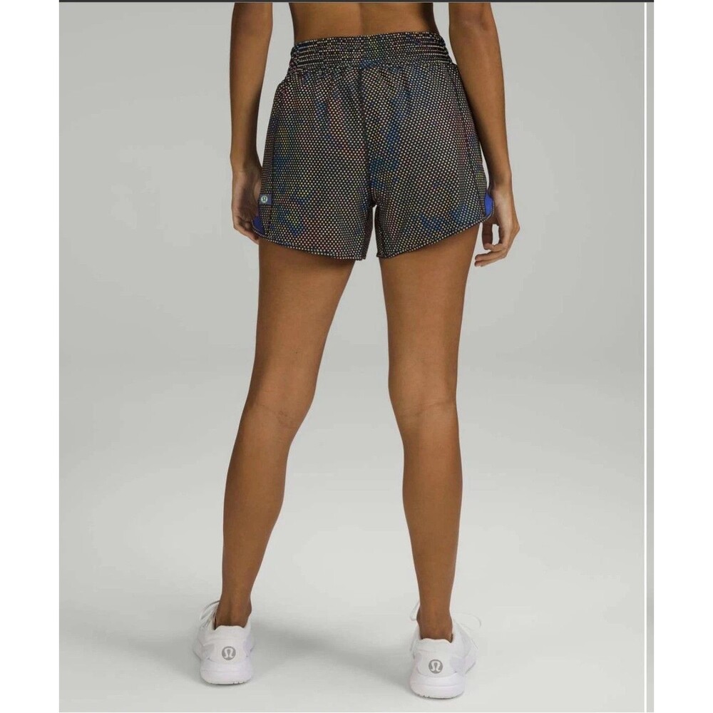 Lululemon Limited Edition Hotty Hot High-Rise Reflective Lined Short 4" - Multi